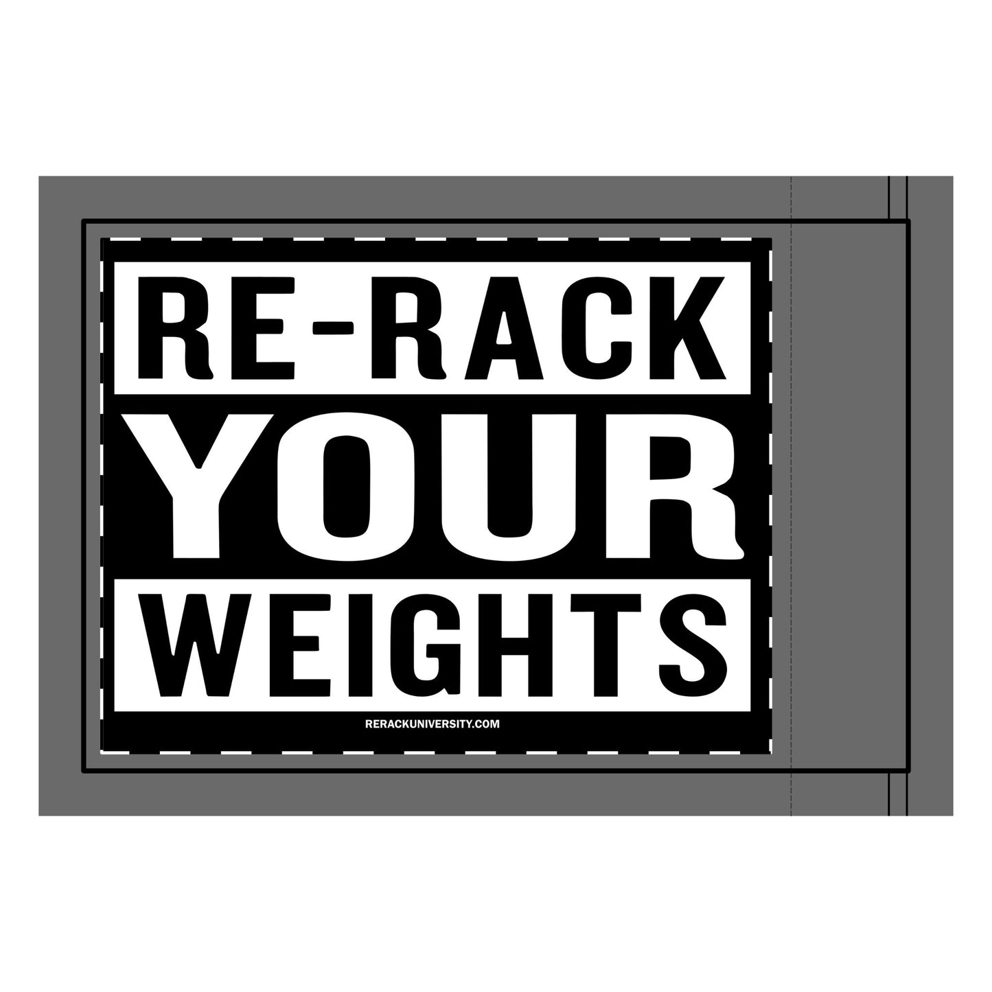 Re-Rack your weights Double-Sided Flag