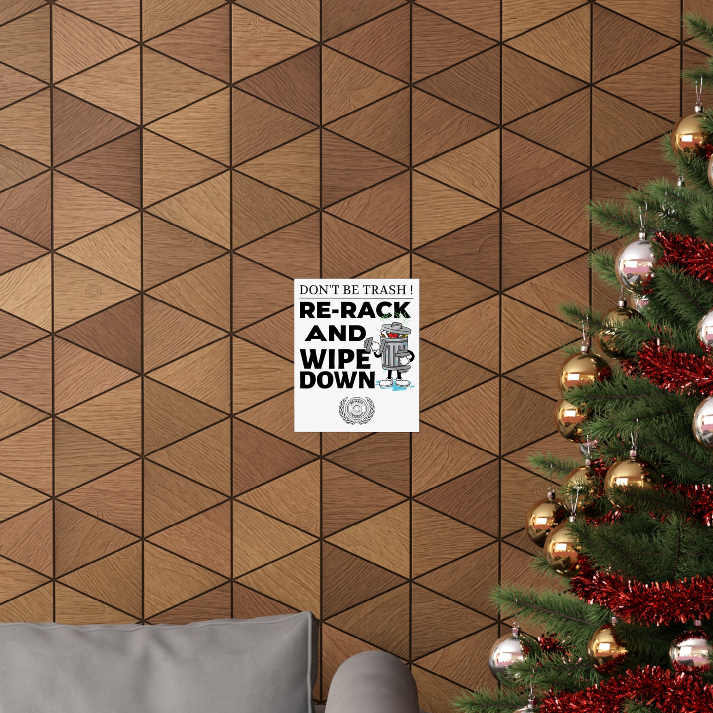 Dont Be Trash Re-Rack Your Weight Premium Matte Vertical Posters