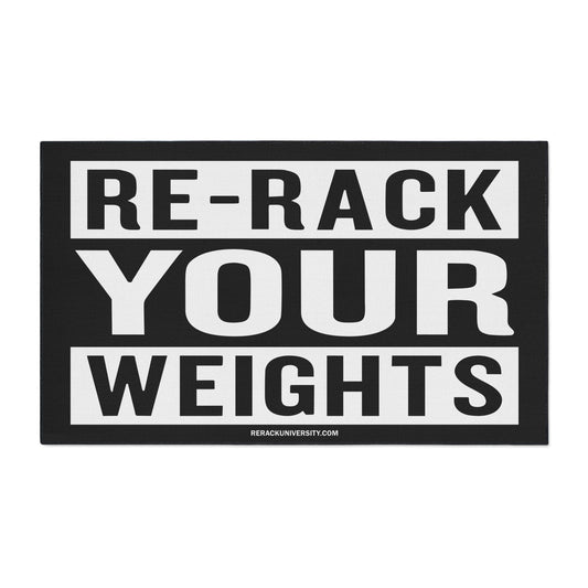 Fitness Floor Mat - 'Re-Rack Your Weights' Heavy Duty Gym Mat