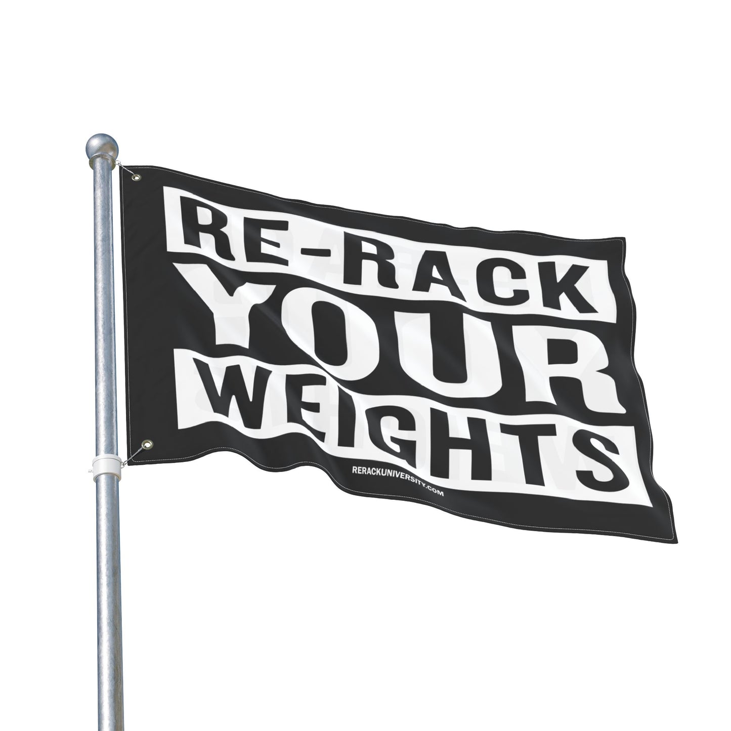 Re-Rack Your Weights Flag | Double Sided Gym Banner