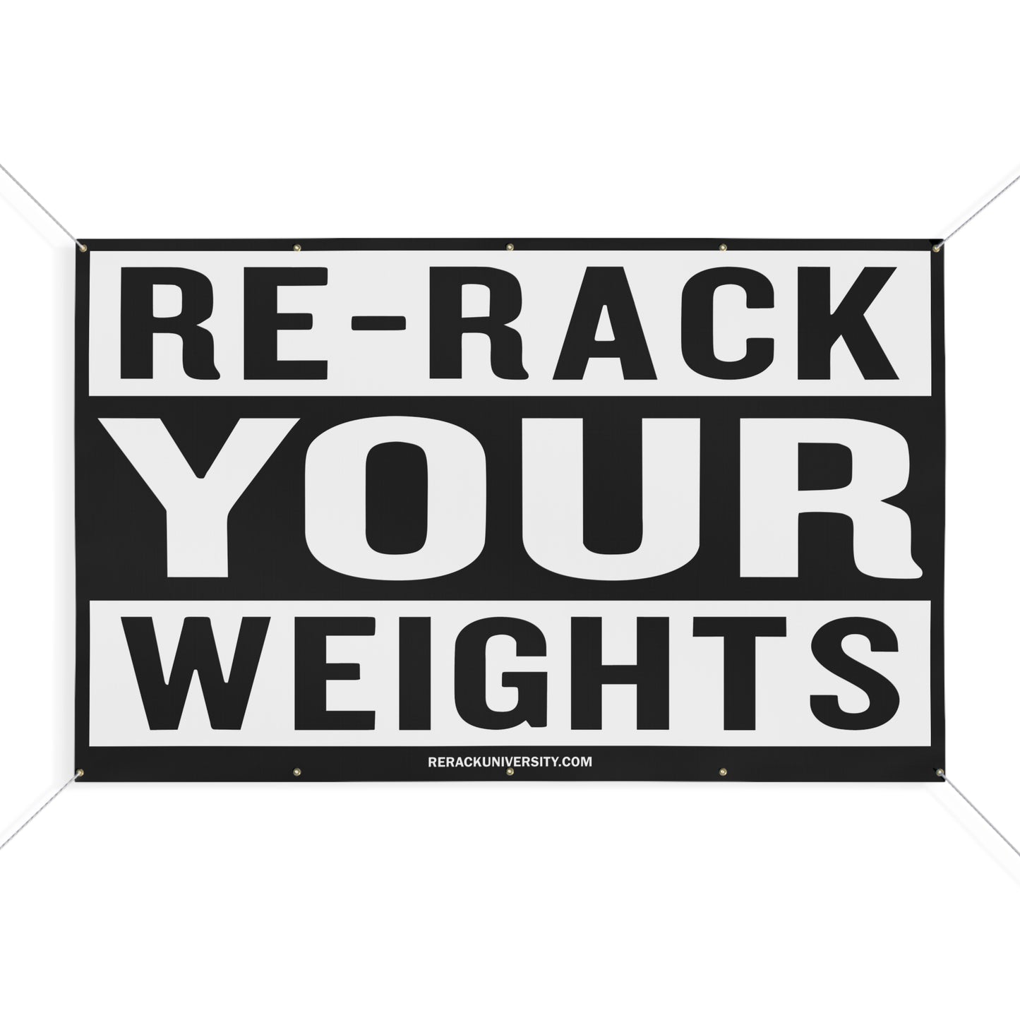Weightlifting Motivation Banner, Gym Decor, Fitness Wall Art, Re-Rack Your Weights Sign, Home Gym Decor, Bodybuilding Motivation