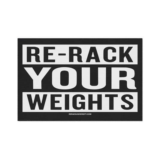 Fitness Floor Mat - 'Re-Rack Your Weights' Heavy Duty Gym Mat
